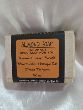 Handmade Almond Soap 4oz Natural Moisturizing Skin Care